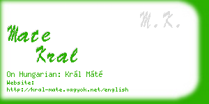mate kral business card