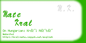 mate kral business card